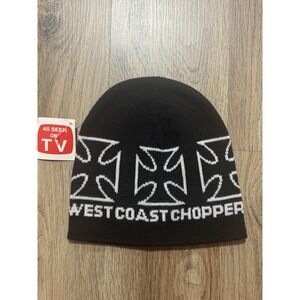 Vintage West Coast Choppers As Seen On TV Iron‎ Cross Beanie Hat DeadStock!